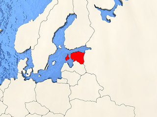 Image showing Estonia on map