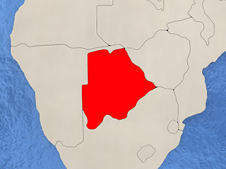 Image showing Botswana on map