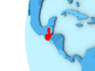 Image showing Guatemala on blue globe