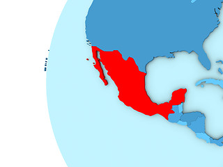 Image showing Mexico on blue globe