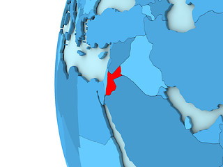 Image showing Jordan on blue globe