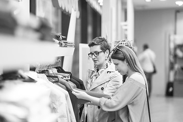 Image showing best friend shopping in big mall