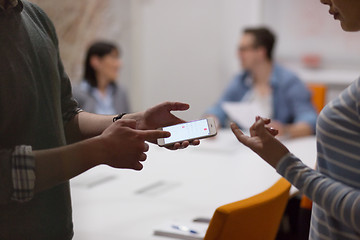 Image showing Business Team At A Meeting at modern office building