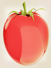 Image showing tomato. 3d illustration. Vintage style