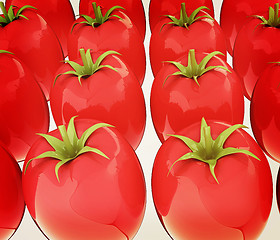 Image showing tomato. 3d illustration. Vintage style