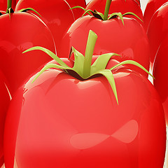 Image showing tomato. 3d illustration. Vintage style