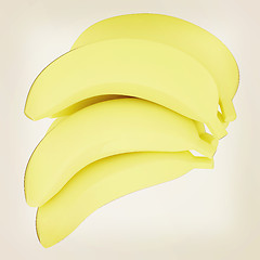 Image showing bananas. 3d illustration. Vintage style