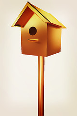 Image showing Golden nesting box. 3d illustration. Vintage style