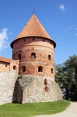 Image showing Tower of the Trakai Castle near Vilnius