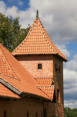 Image showing Tower of the Trakai Castle near Vilnius