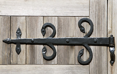 Image showing Decorative door hinge