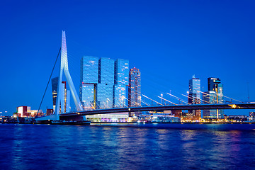 Image showing Erasmus Bridge, Rotterdam, Netherlands