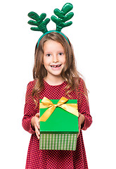 Image showing Portrait of little Christmas girl