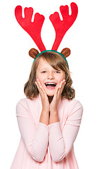 Image showing Portrait of little Christmas girl