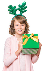 Image showing Portrait of little Christmas girl