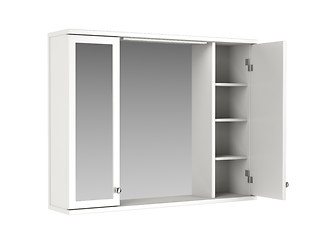 Image showing White mirror cabinet