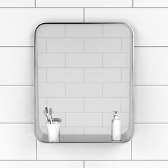 Image showing Mirror in the bathroom
