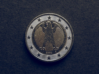 Image showing Vintage Two Euro coin