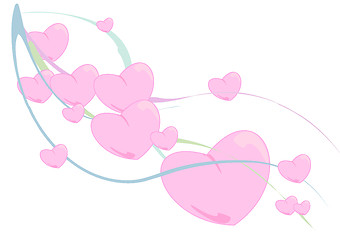 Image showing Ribbon of Hearts