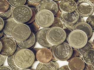 Image showing Vintage Euro coins