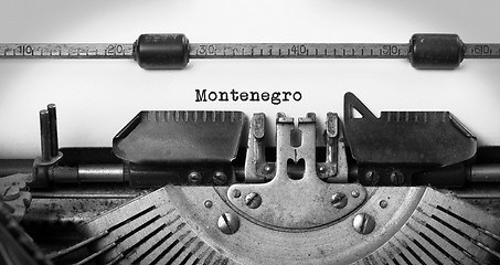 Image showing Old typewriter - Montenegro