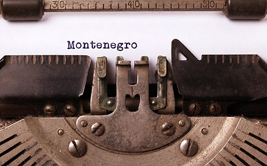 Image showing Old typewriter - Montenegro