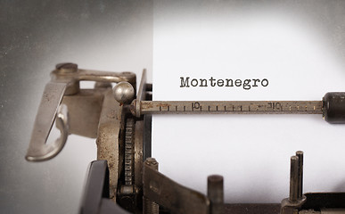 Image showing Old typewriter - Montenegro