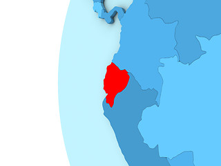Image showing Ecuador on blue globe