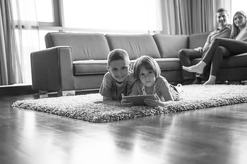 Image showing couple spending time with kids