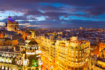 Image showing Madrid cityscape, Spain