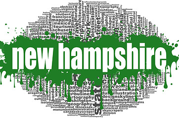 Image showing New Hampshire word cloud design