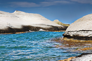 Image showing beautiful Sarakiniko beach in Milos island