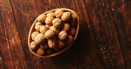 Image showing Bowl with fresh walnuts