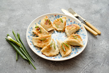 Image showing Fried dumplings with meat