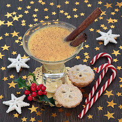 Image showing Party Time with Eggnog and Mince Pies