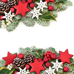 Image showing Christmas Festive Background Border