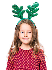 Image showing Portrait of little Christmas girl