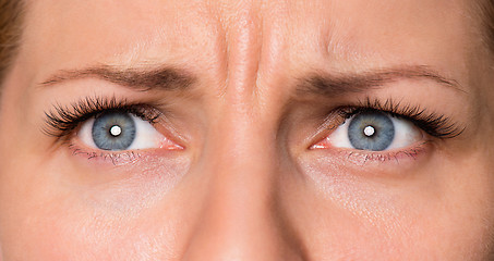 Image showing Face woman with eyes and eyelashes