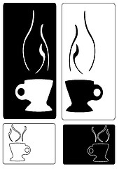 Image showing Silhouette Steaming Cup Tags