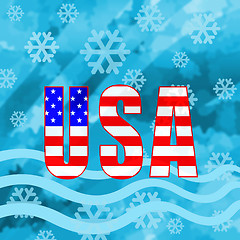 Image showing USA winter background