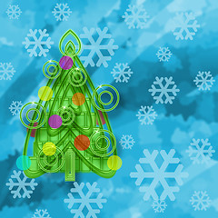 Image showing Christmas tree background
