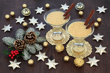 Image showing Eggnog at Christmas