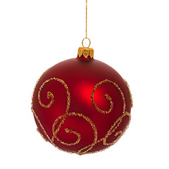 Image showing Christmas bauble on white