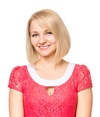 Image showing Portrait woman on white background