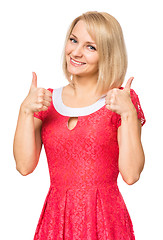 Image showing Portrait woman on white background