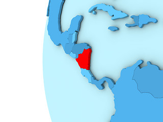 Image showing Nicaragua on blue globe