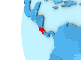 Image showing Costa Rica on blue globe