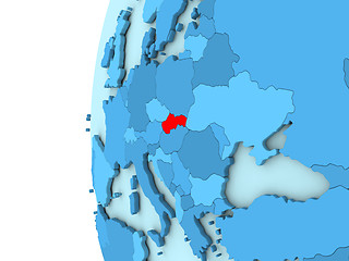 Image showing Slovakia on blue globe