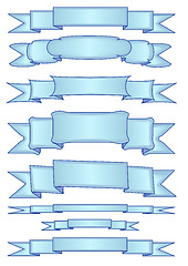 Image showing Tweaked Blue Banner Ribbons