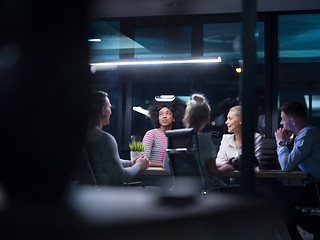 Image showing Multiethnic Business team using virtual reality headset